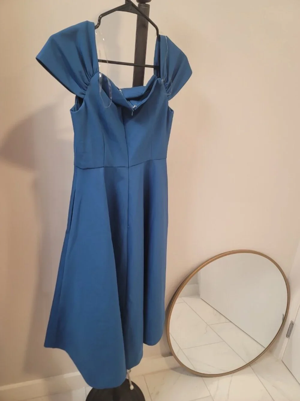 ELLIATT Palace Asymmetrical Gown, Blue, Small New $228 NWT